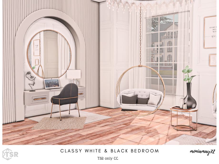 Галерея мода Спальная комната Classy White and Black СС (лот) #2